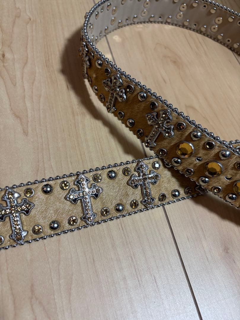 hermetic ブリンブリンベルト シルバー/ベージュ