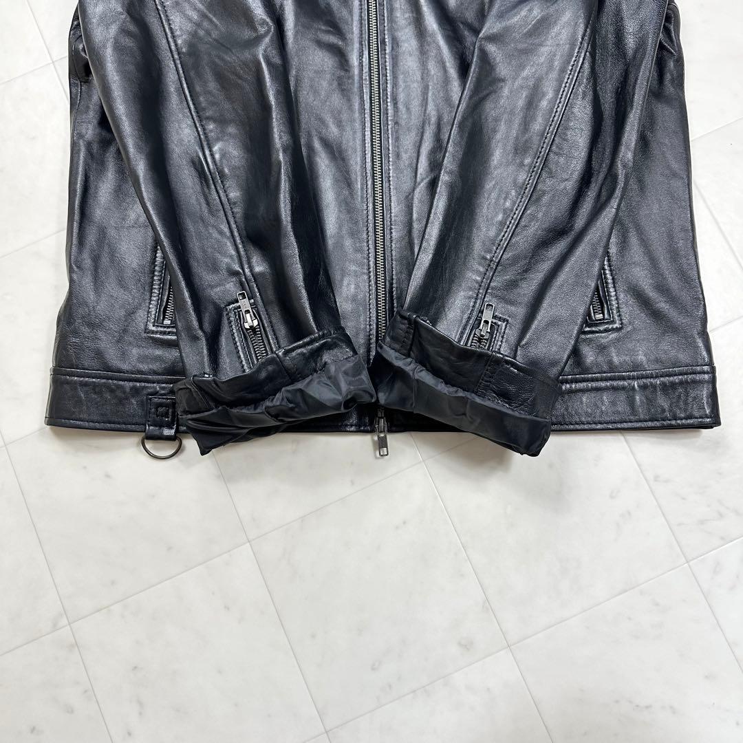 〈美品〉Liugoo Leathers【LL】シングルライダースジャケット 黒