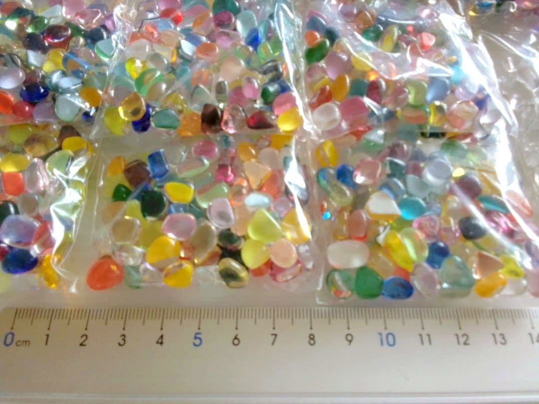 ガラスナギット。オリジナル２層ガラスナギット。１０００個。８㎜～１２㎜位。