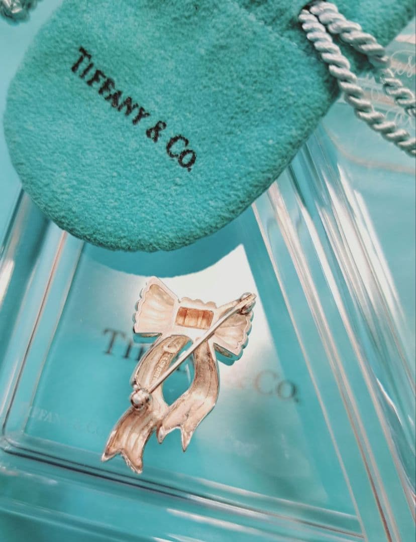 ティファニー リボン starring 14k コンビ ヴィンテージ ブローチ
