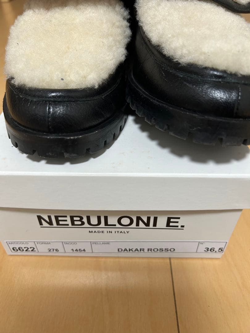【美品】ネブローニ NEBULONIE ムートン ローファー 本革 36.5