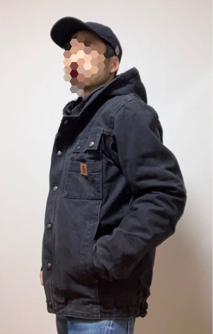 美品！Carhartt バートレットジャケット ブラック コート J284