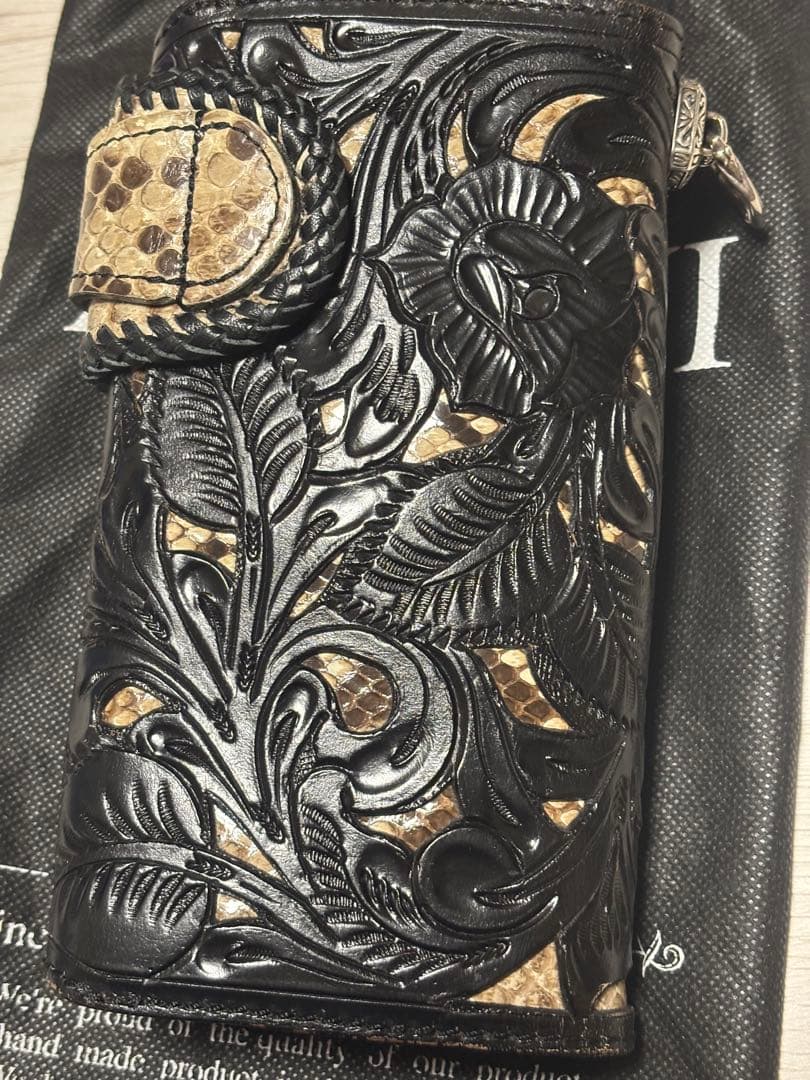 ALZUNI カスタムバイカーズウォレット　パイソン