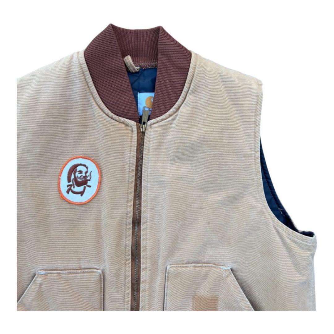 90s 星タグ　USA製　Lサイズ　carhartt ダックベスト　腰ゴム