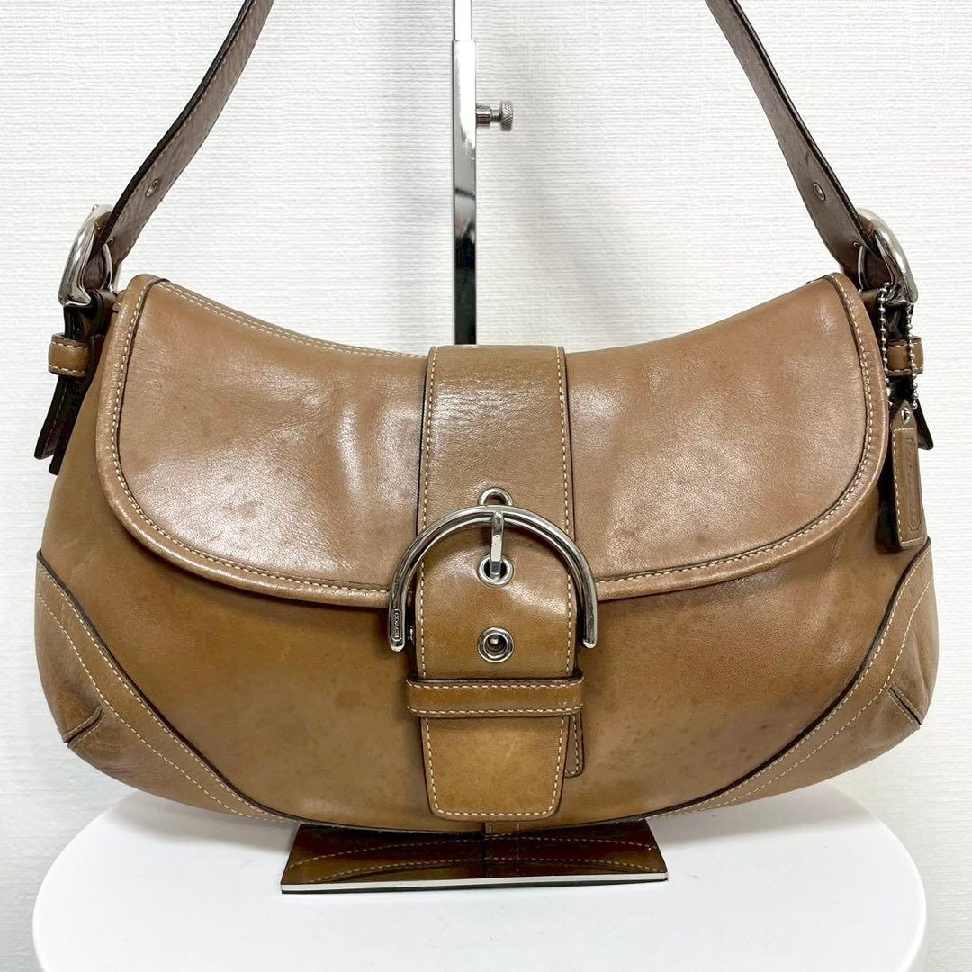 y2k❤️ COACH ソーホー レザー フラップ ショルダーバッグ