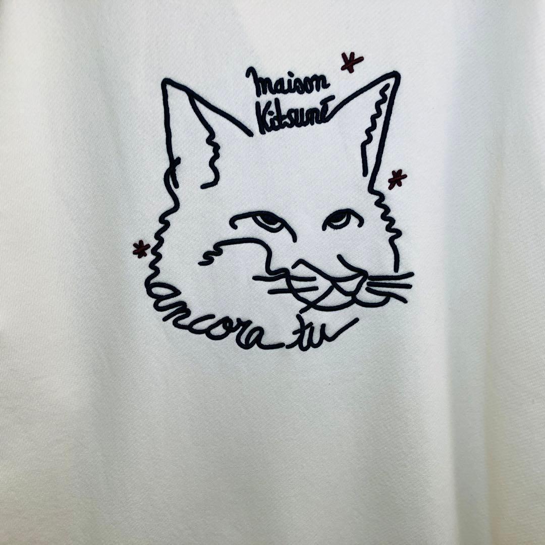 【激レア】メゾンキツネ スウェット サイズM　ビックロゴ 白 タグ付き