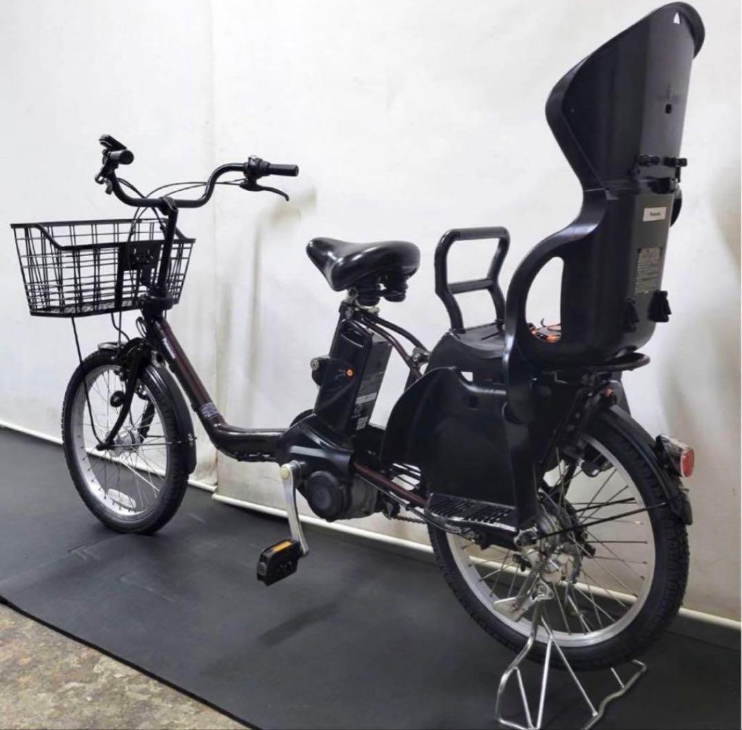 1年保証 パナソニック　ギュット　20インチ　子供乗せ　茶色　電動アシスト自転車