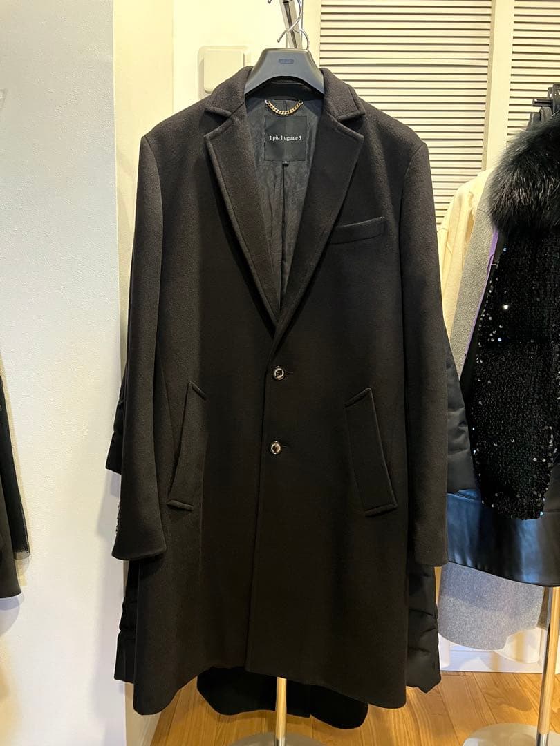 1piu1uguale3 最高級イタリアカシミアチェスターコート 定価26万