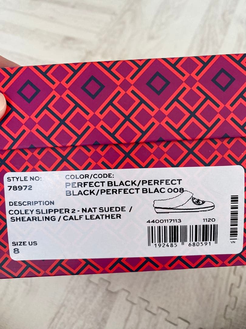 Tory Burch ブラックファー付きモカシン