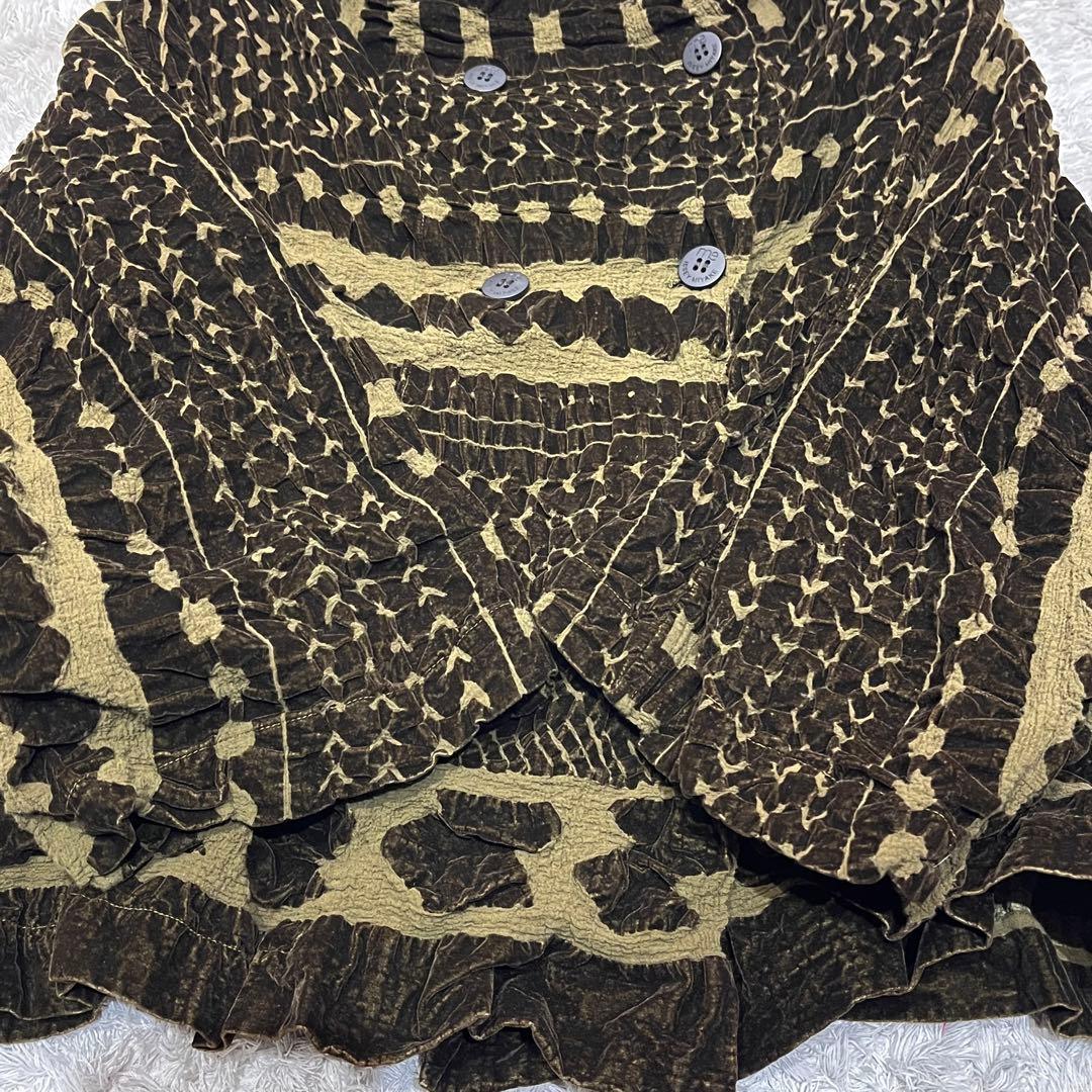 me イッセイミヤケ ミー ボトルネック プリーツ シワ加工 ドルマンジャケット