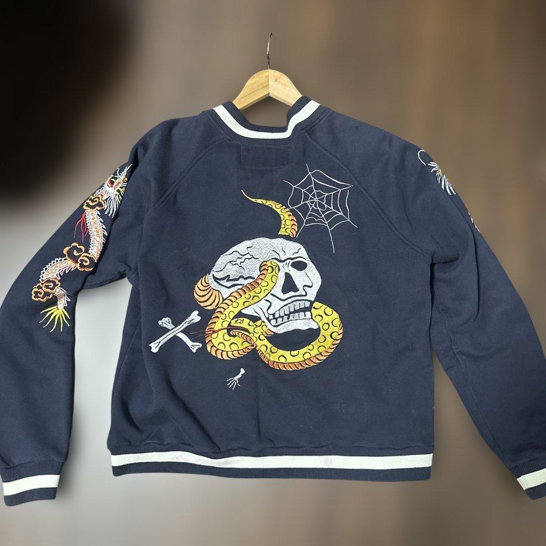 ネイビー スカジャン