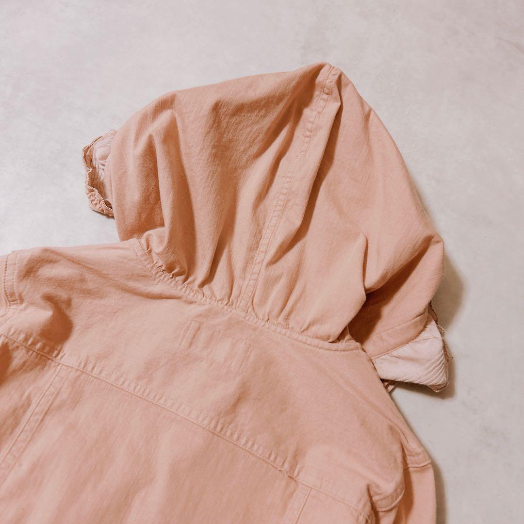 ピンクハウス デニム調 ブラウス ピンタック フリル　リボン フード ジャケット