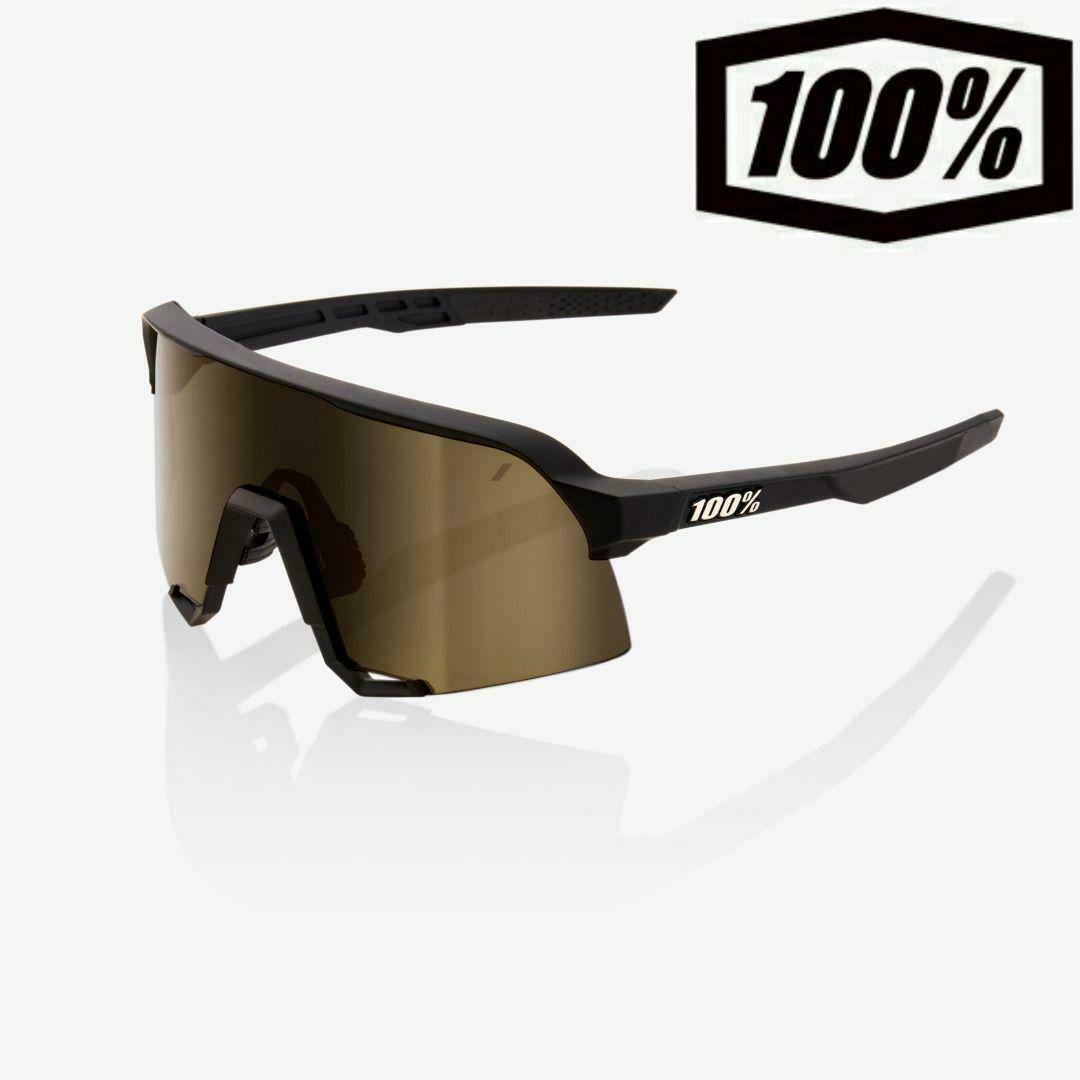 K 100% S3 ブラック ソフトゴールド ワンハンドレッド サングラス