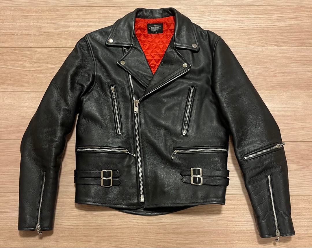HORN WORKS ホーンワークス ダブルライダース ジャケット レザー S