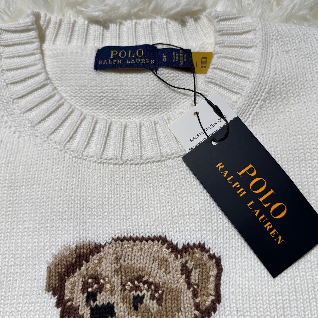 Lサイズ　ラルフローレン ポロベア セーター ホワイト メンズ　レディース