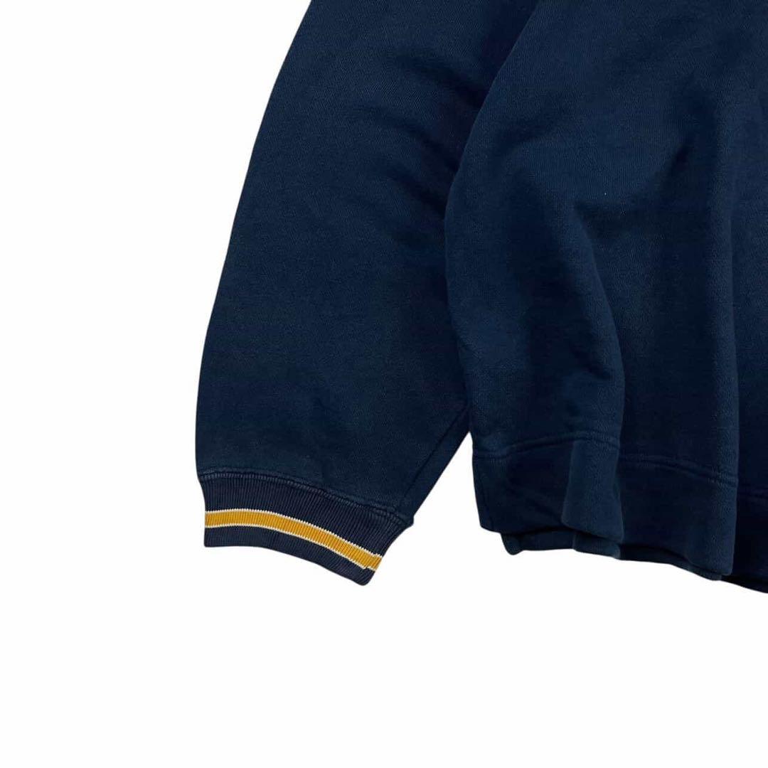 90s NIKE ナイキ ハーフジップスウェット 銀タグ 美品 ネイビー XL