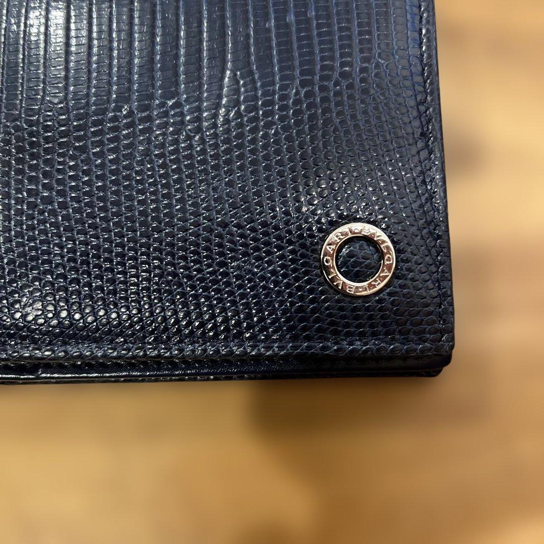 BVLGARI ネイビー 長財布