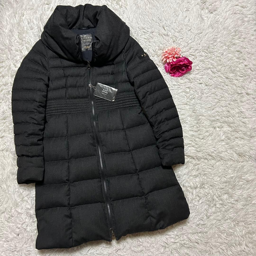 【美品・証明あり】タトラス ノーブル別注 ウールショールカラー　ダウンコート