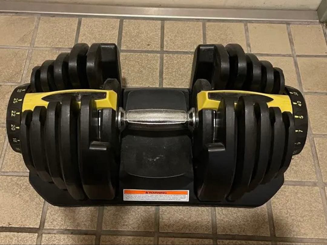 Toshi1044 可変式ダンベル 40kg‪✕‬2 黒/黄色【美品】