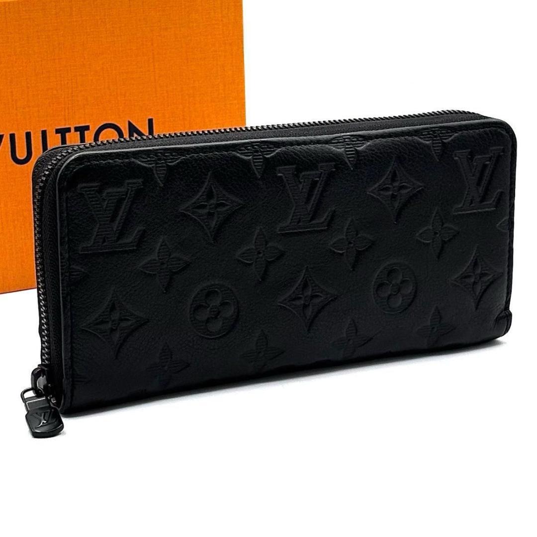 新品に近い ルイヴィトン モノグラム シャドウ ジッピーウォレット ホリゾンタル