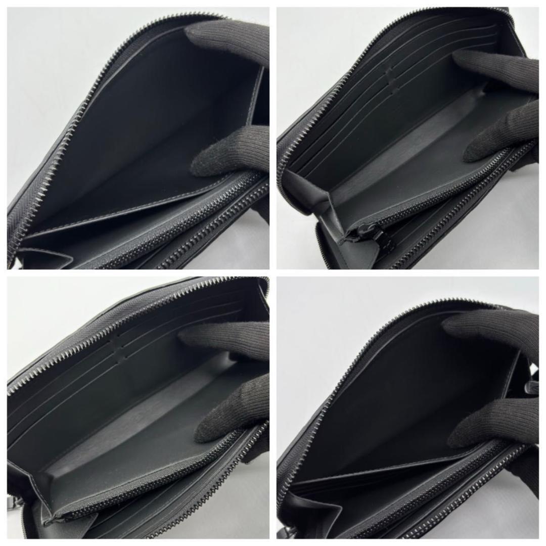 新品に近い ルイヴィトン モノグラム シャドウ ジッピーウォレット ホリゾンタル