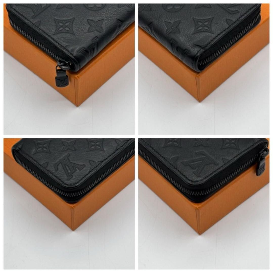 新品に近い ルイヴィトン モノグラム シャドウ ジッピーウォレット ホリゾンタル