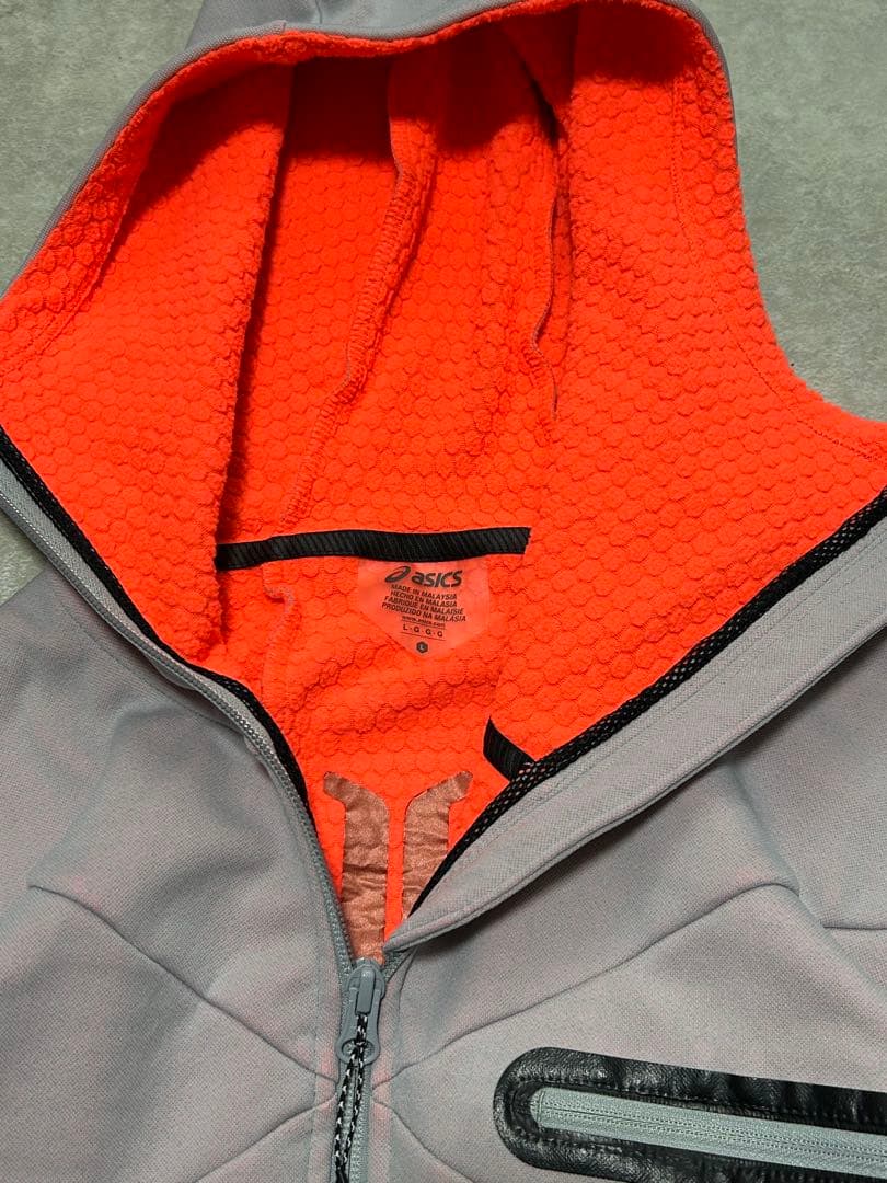 極美品 セットアップ アシックス GEL-HEAT フルジップフーディー L