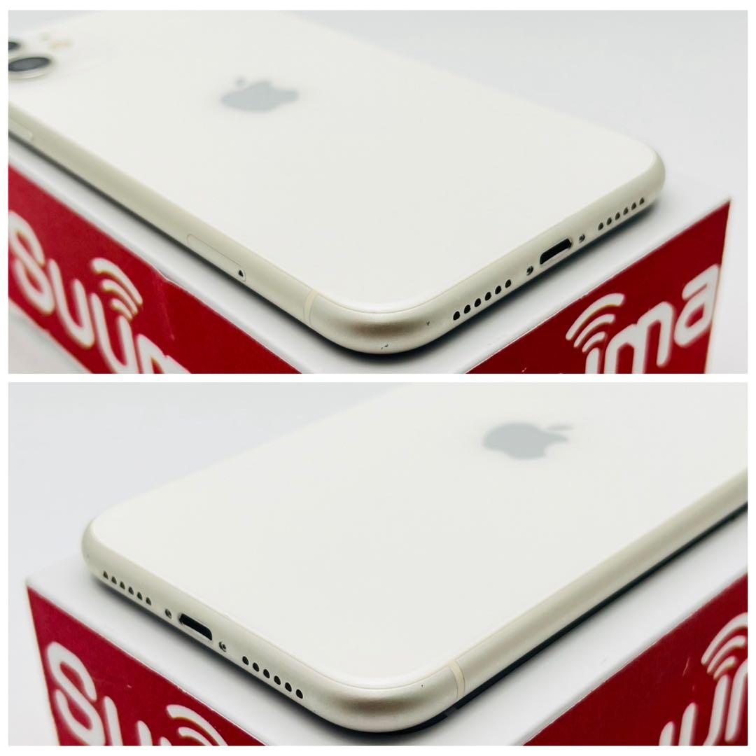 B 100% iPhone 11 64 GB SIMフリー ホワイト 本体