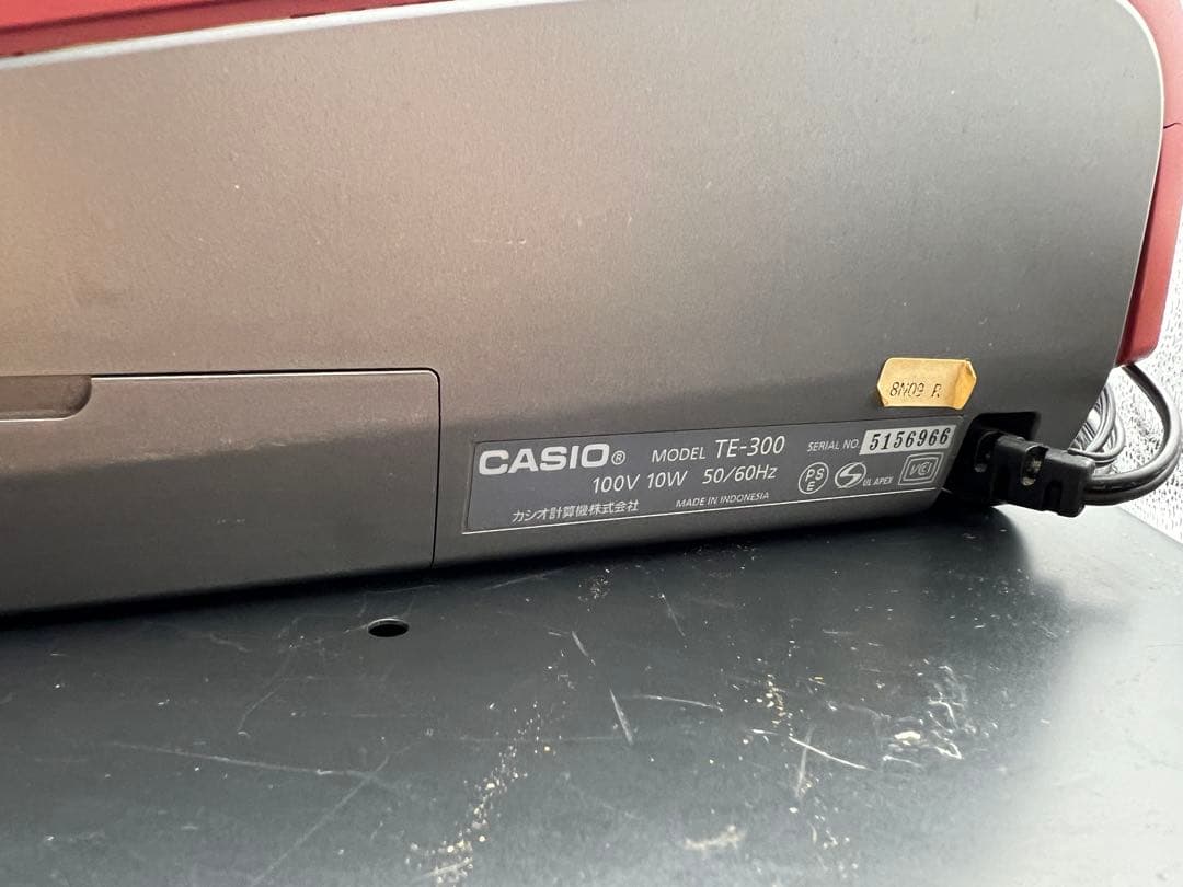 CASIO TE-300 赤 レジスター