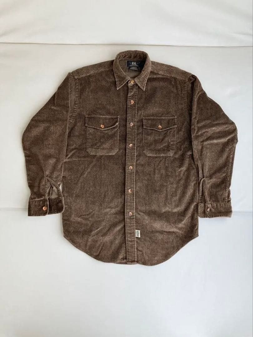 レア 希少 モーリシャス製 初期 RRL 三つ星 コーデュロイ シャツ ブラウン
