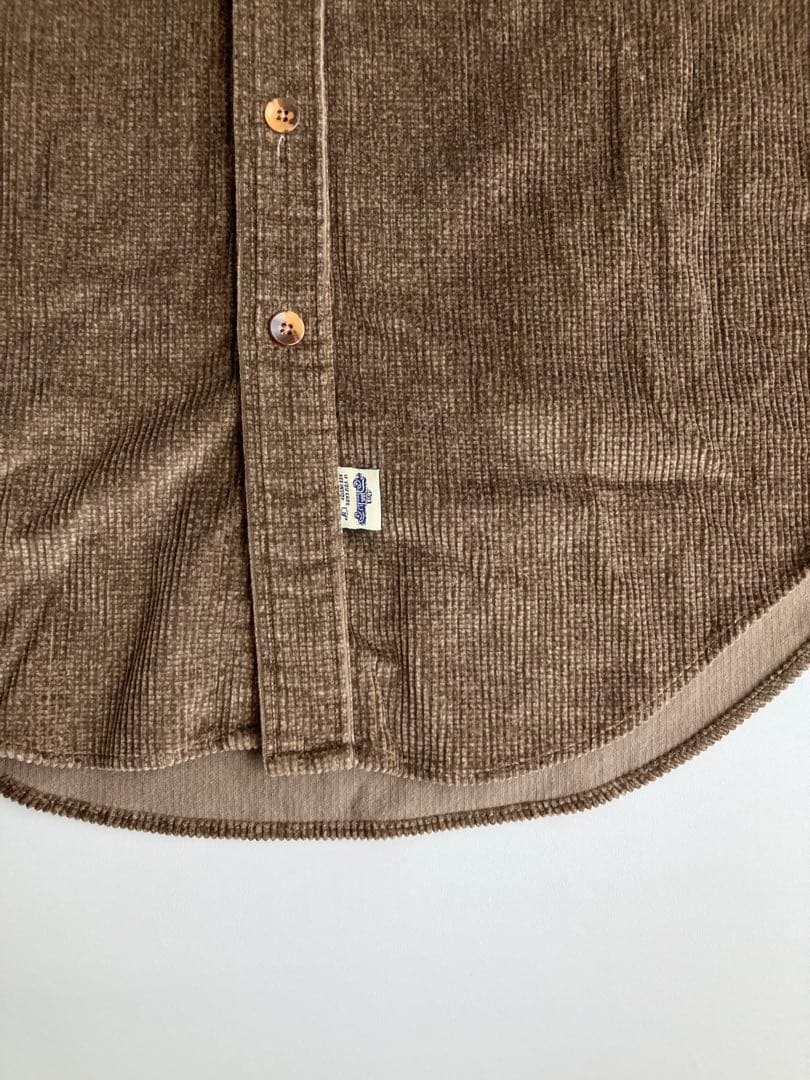 レア 希少 モーリシャス製 初期 RRL 三つ星 コーデュロイ シャツ ブラウン