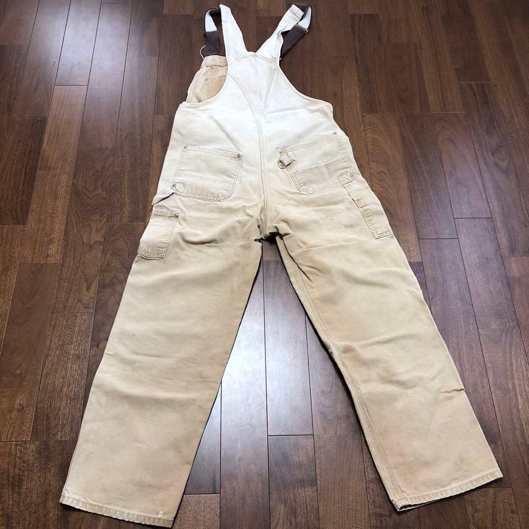 Carhartt ベージュ オーバーオール 38x32