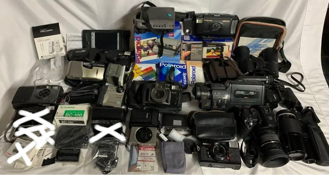 まとめ　カメラ　デジカメ　ビデオ　ポラロイド　望遠レンズ　大量　キャノン　ソニー