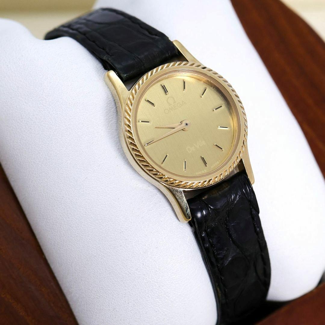 稼働 OMEGA DE VILLE 腕時計 プッシュ式リューズ ゴールド1842