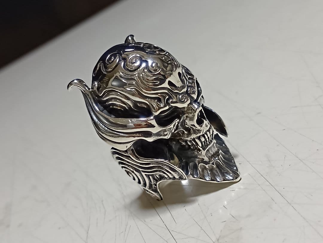 美品　40g 牙狼 魔導輪 ザルバ シルバー925 スカルリング