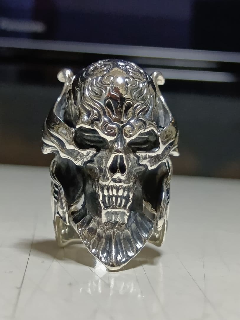 美品　40g 牙狼 魔導輪 ザルバ シルバー925 スカルリング