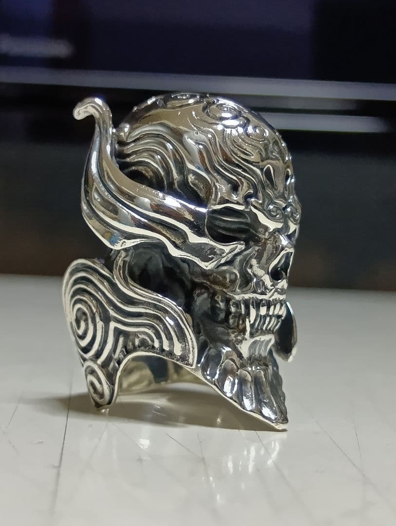 美品　40g 牙狼 魔導輪 ザルバ シルバー925 スカルリング