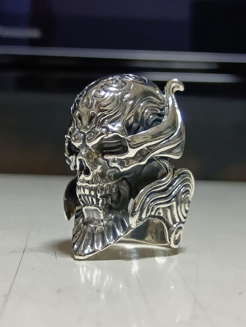 美品　40g 牙狼 魔導輪 ザルバ シルバー925 スカルリング