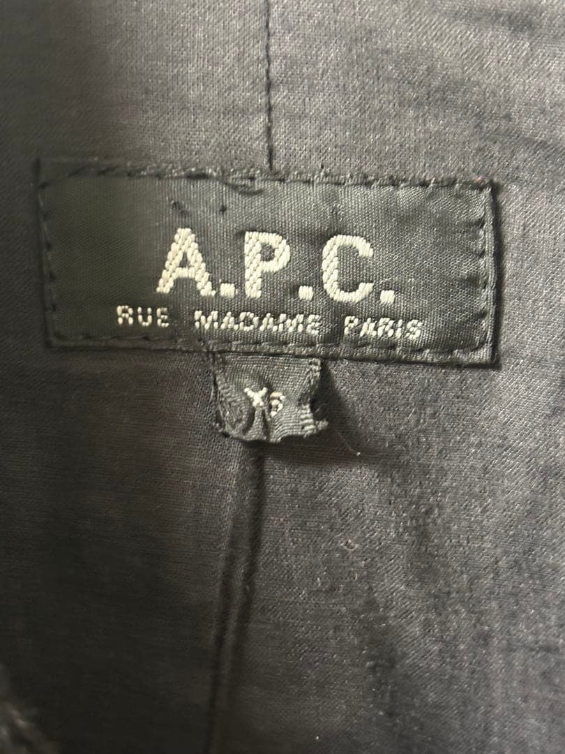 A.P.C ステンカラージャケット　ブラック　ririジップ　メルトンウール