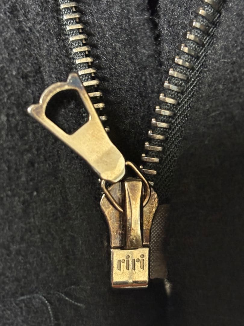 A.P.C ステンカラージャケット　ブラック　ririジップ　メルトンウール