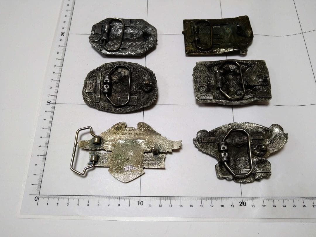 Harley-Davidson等 ベルトバックル 6個セット