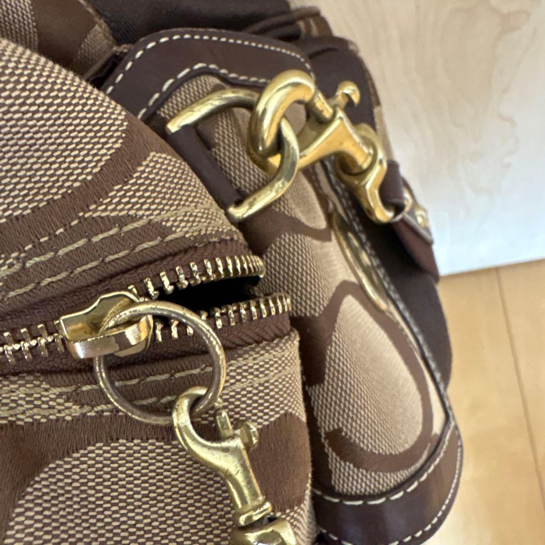 COACH ボストンバッグ ベージュ・ブラウン