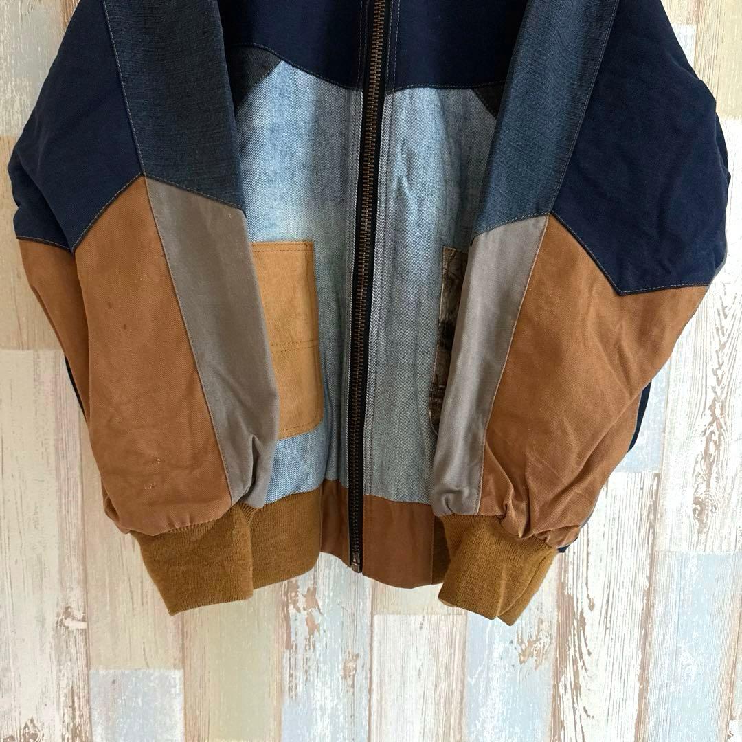 希少美品 carharttリメイク L相当アクティブジャケットダック一点物