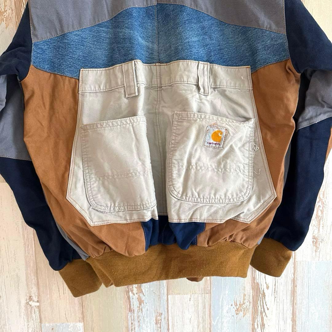 希少美品 carharttリメイク L相当アクティブジャケットダック一点物