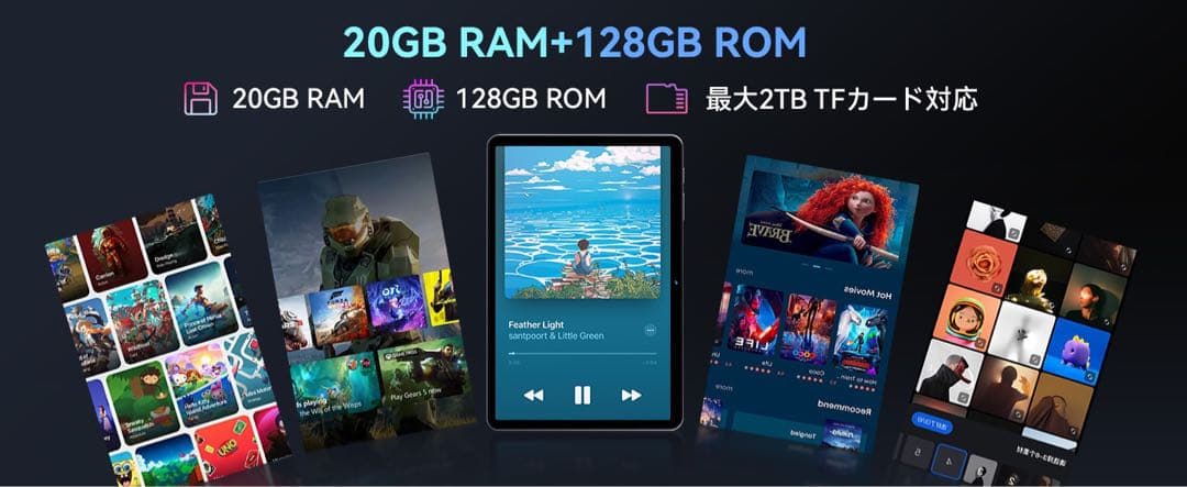 タブレット 10インチ24GB RAM(8+16)+256GB ROM+2TB