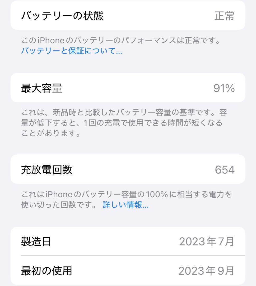【美品】iPhone15pro ブルーチタニウム 128GB バッテリー91%