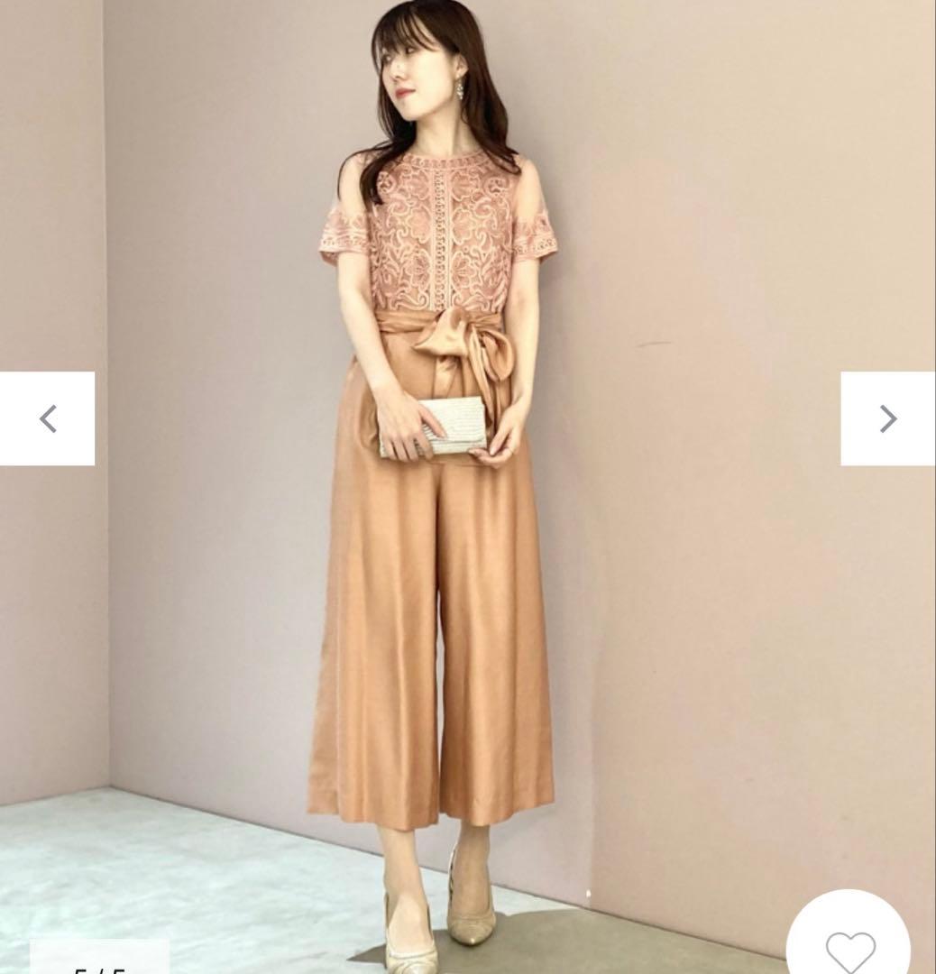 【新品】　グレイスコンチネンタル　ドレス　サロペット　S コード刺繍　パンツ