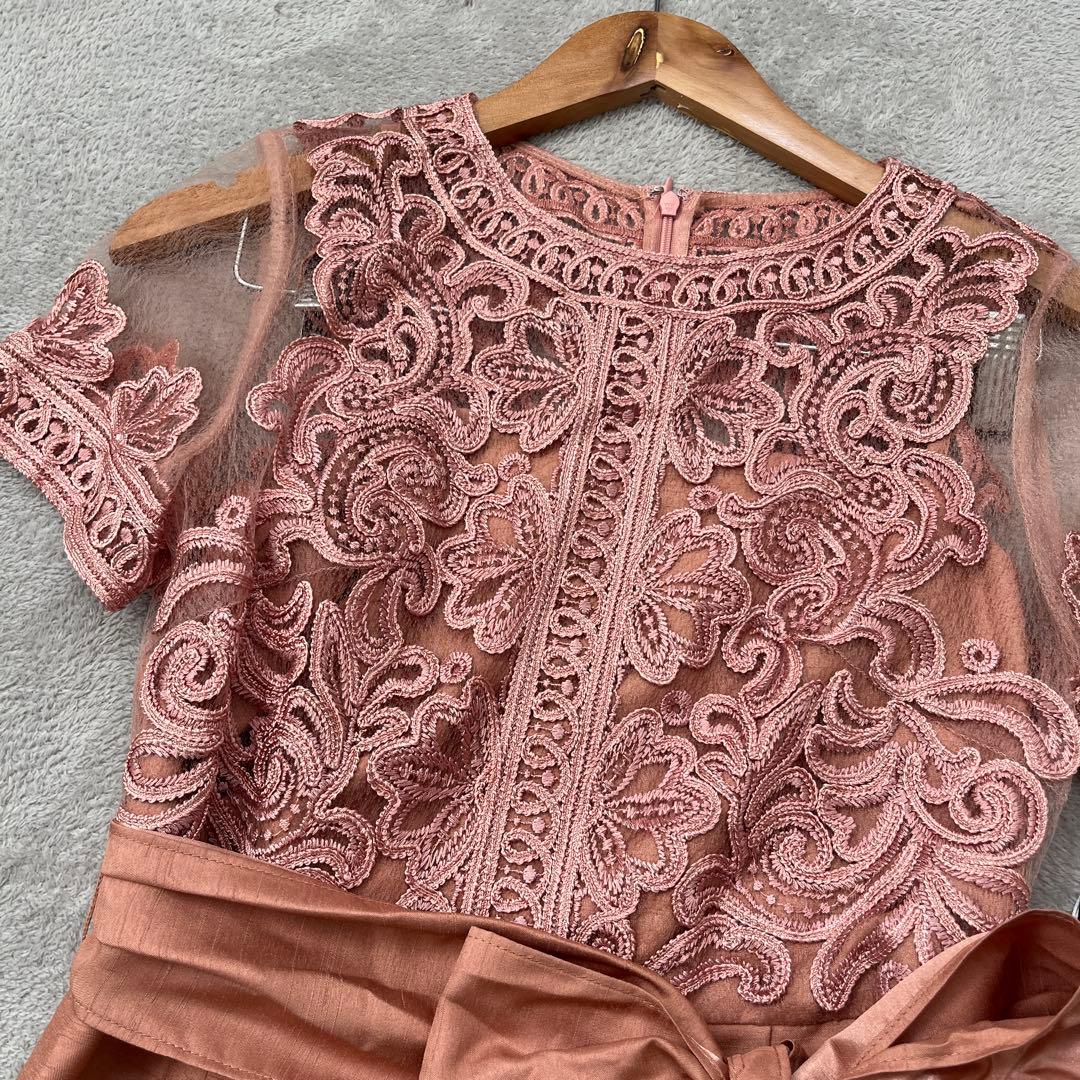 【新品】　グレイスコンチネンタル　ドレス　サロペット　S コード刺繍　パンツ