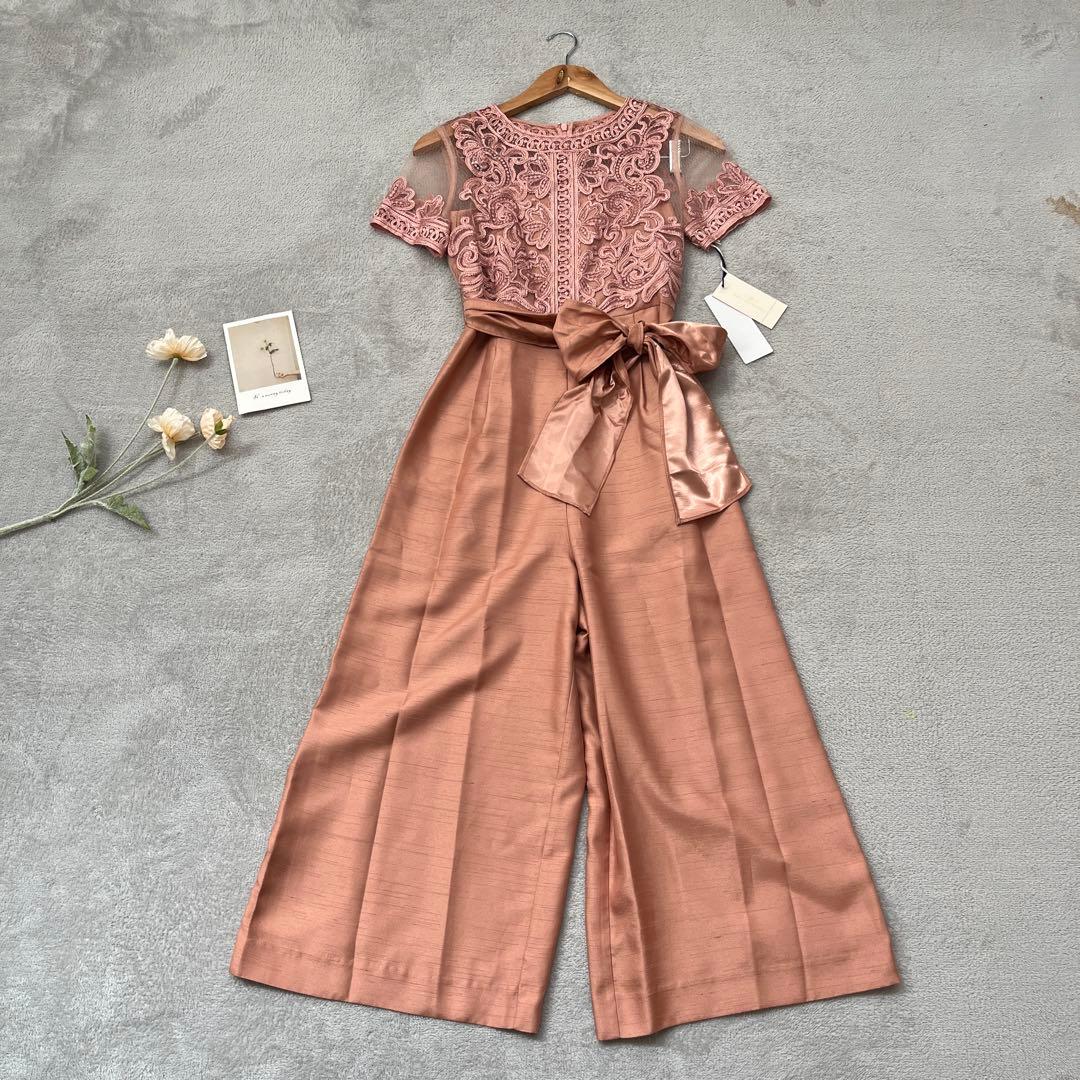 【新品】　グレイスコンチネンタル　ドレス　サロペット　S コード刺繍　パンツ