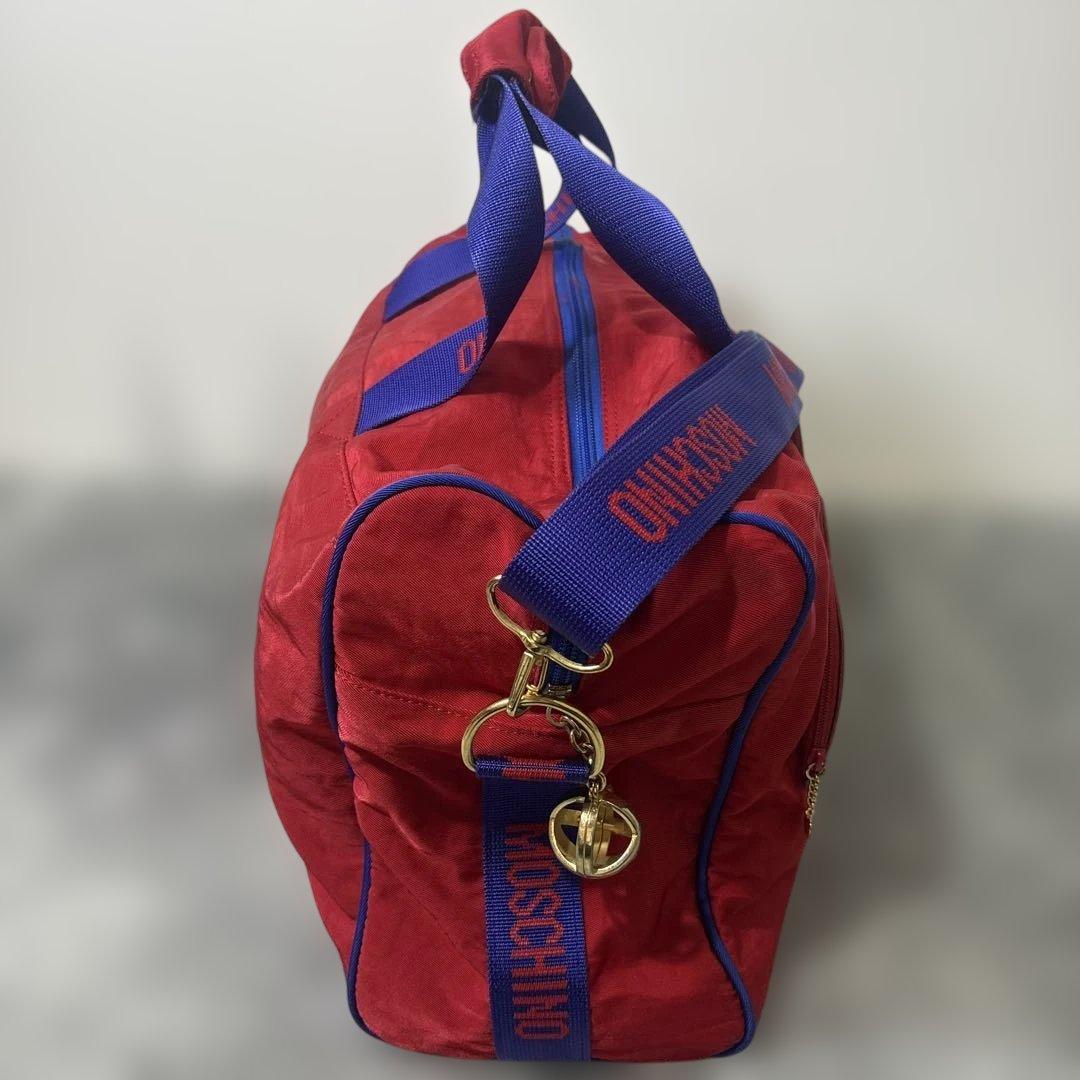 Moschino ボストンバッグ 赤 ハート 平和ピースマークモスキーノ